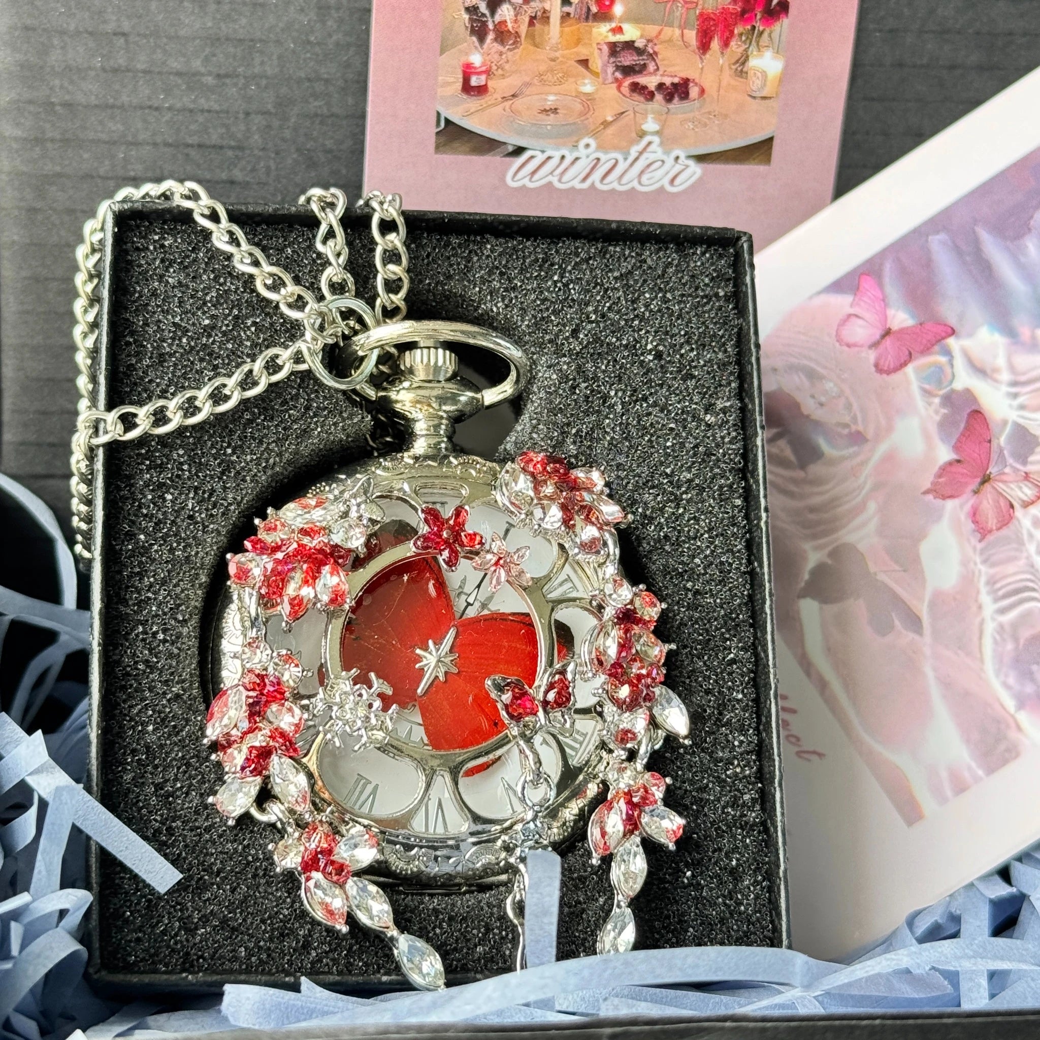 Eterlove™ | Butterfly in Time Special Edition Pocket Watch Necklace