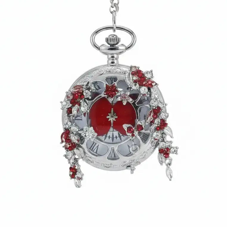 Eterlove | Butterfly in Time Ruby Red Special Edition Pocket Watch Necklace