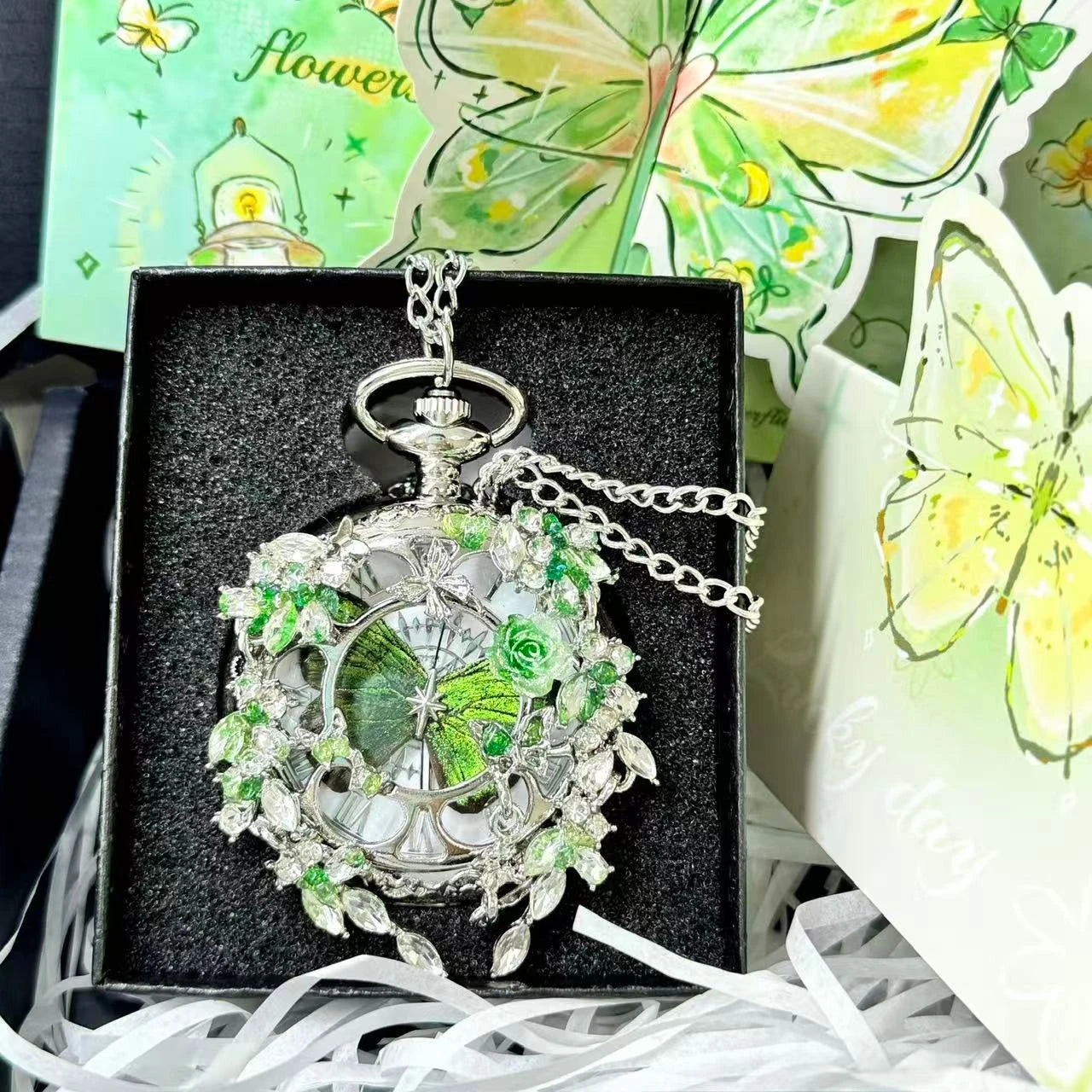 Eterlove™ | Butterfly in Time Special Edition Pocket Watch Necklace