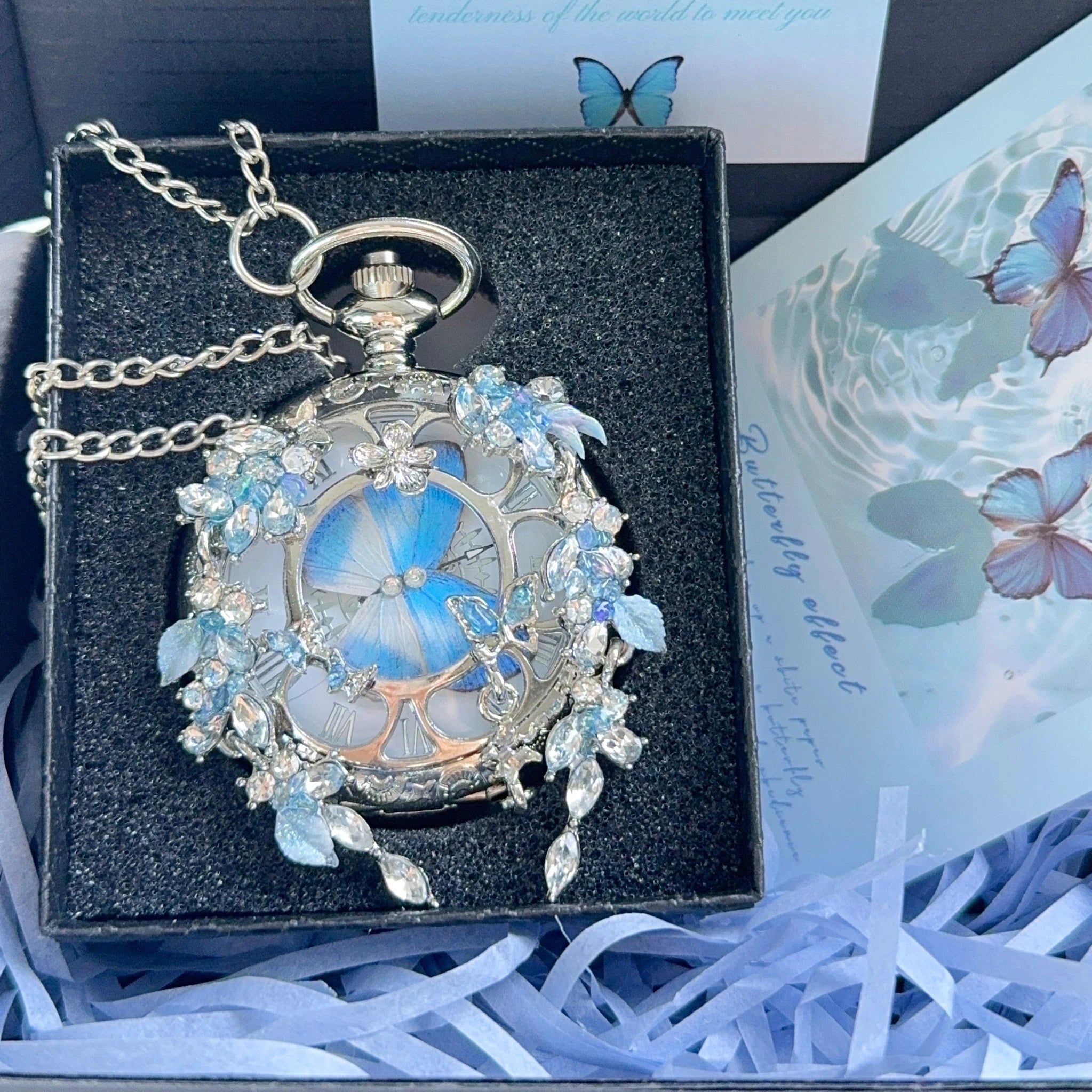 Eterlove™ | Butterfly in Time Special Edition Pocket Watch Necklace