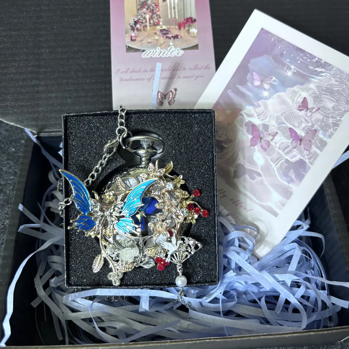 Eterlove™ | Butterfly in Time Special Edition Pocket Watch Necklace