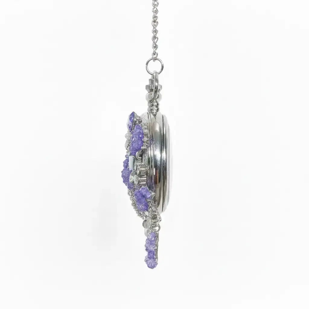 Eterlove™ | Butterfly in Time Violet Pocket Watch Necklace