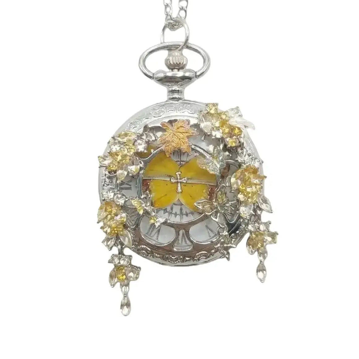 Eterlove | Butterfly in Time Autumn Gold Special Edition Pocket Watch Necklace