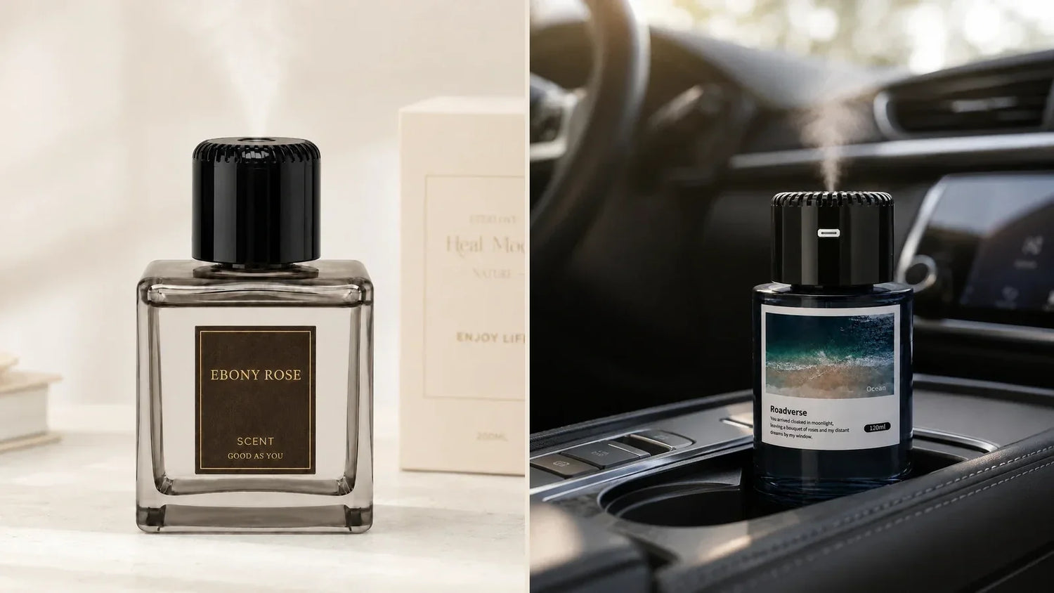 EterLove Plume Automatic home diffuser and Plume Car scent diffuser comparison
