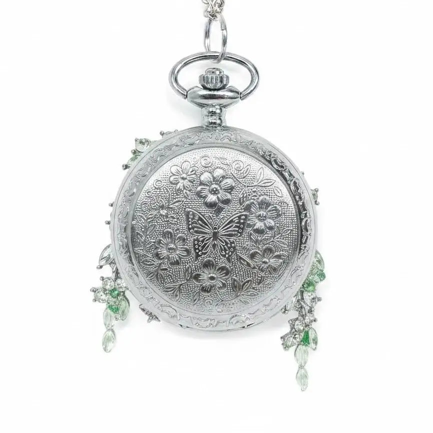 Eterlove™ | Butterfly in Time Forest Green Special Edition Pocket Watch Necklace