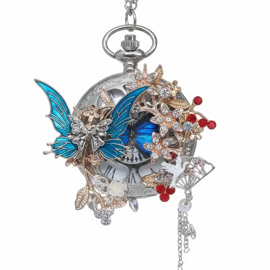 Eterlove™ | Butterfly in Time Moonlit Enchantress Special Edition Pocket Watch Necklace
