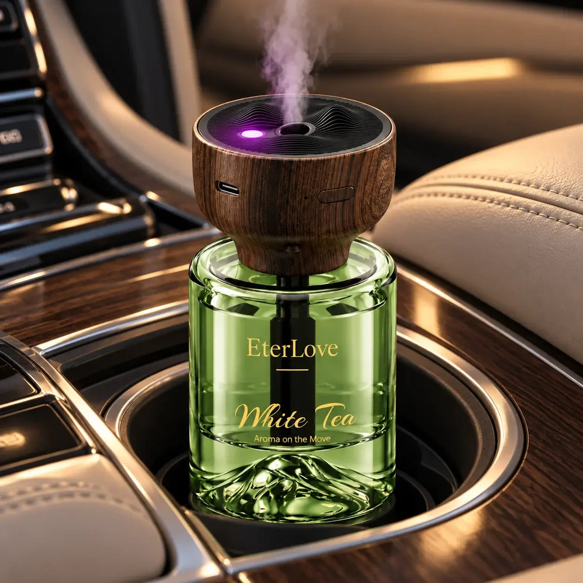 EterLove car scent diffuser with Purple ambient light