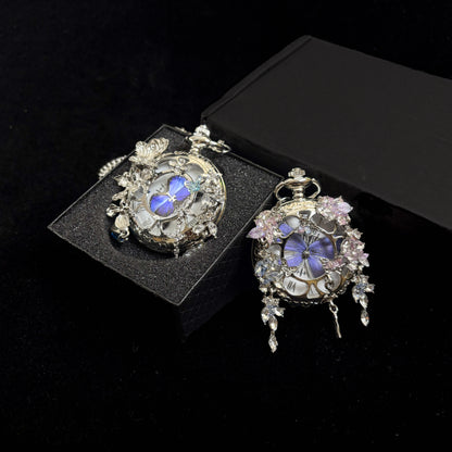 BUTTERFLY IN TIME– Handcrafted Pocket Watch